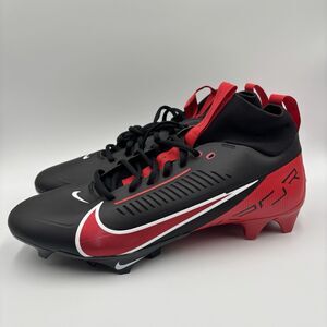 Size 12.5 Nike Vapor Edge Pro 360 2 Black Red Football Cleats FN7759-006